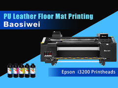 Baosiwei PU Leather Floor Mat Printing Solution راه حل چاپ کفپوش با پوست