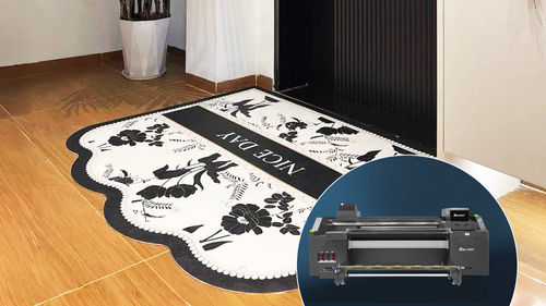 Baosiwei PU Leather Floor Mat Printing Solution راه حل چاپ کفپوش با پوست